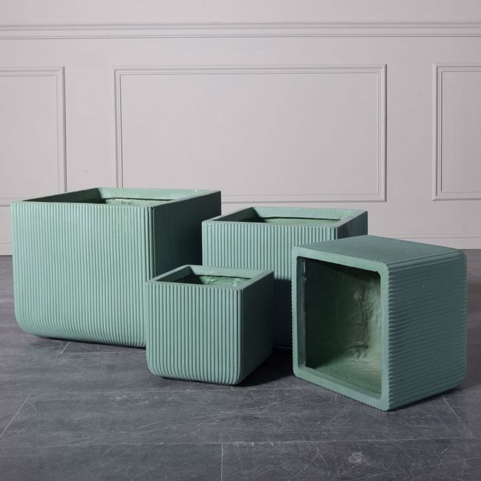 Supergreens Gastra Pilini Tetragni ''Stripe'' Menta Small 24x24x23cm A-2050-8
