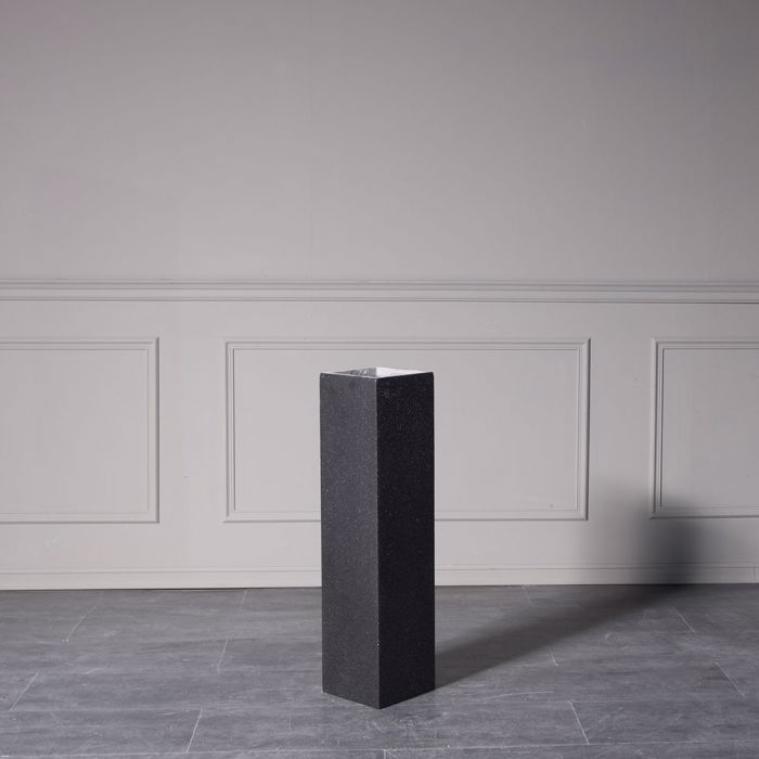 Supergreens Ανθοστήλη Πήλινη ''Terazzo'' Μαύρο Small 20x20x80cm A-6150-8 Supergreens Anthostili Pilini ''Terazzo'' Mavro Small 20x20x80cm A-6150-8