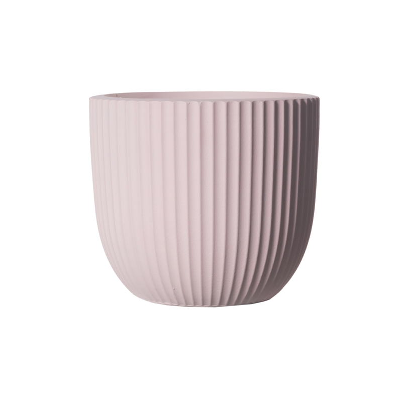 Γλάστρες - Ζαρντινιέρες agiovlasitishome - ΣΗΜΑΝΤΙΚΟ: Σε περίπτωση διαφοράς τιμής από το κατάστημα ισχύει παντα και μόνο η τιμή του καταστήματος Supergreens Γλάστρα Πήλινη Στρογγυλή ''Stripe'' Ροζ M Φ