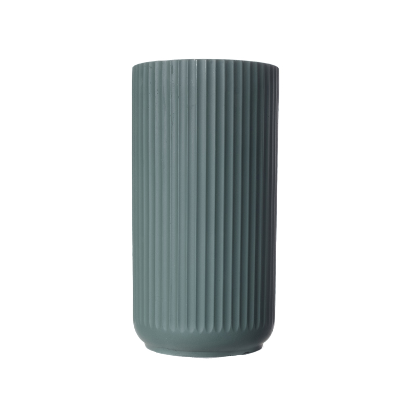 Γλάστρες - Ζαρντινιέρες agiovlasitishome - ΣΗΜΑΝΤΙΚΟ: Σε περίπτωση διαφοράς τιμής από το κατάστημα ισχύει παντα και μόνο η τιμή του καταστήματος Supergreens Γλάστρα Πήλινη Κύλινδρος ''Stripe'' Πράσινο