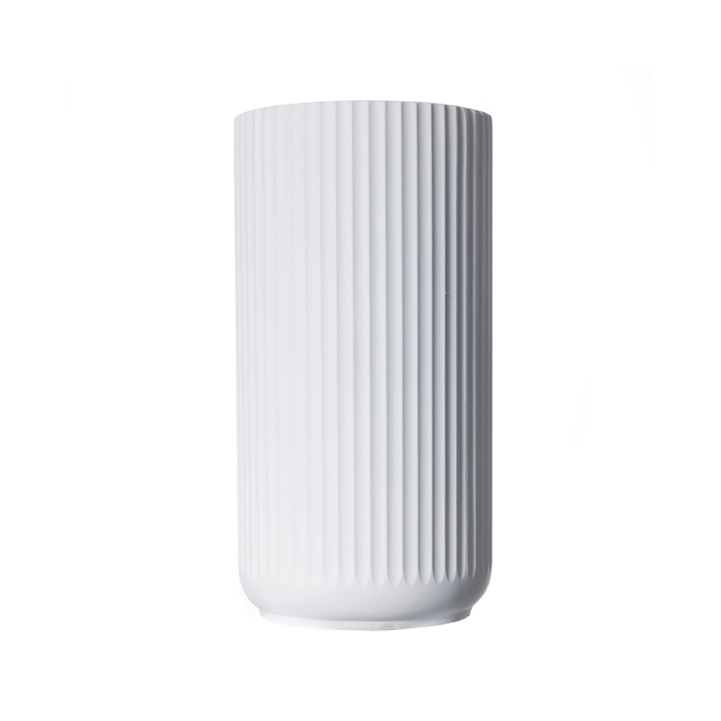 Γλάστρες - Ζαρντινιέρες agiovlasitishome - ΣΗΜΑΝΤΙΚΟ: Σε περίπτωση διαφοράς τιμής από το κατάστημα ισχύει παντα και μόνο η τιμή του καταστήματος Supergreens Γλάστρα Πήλινη Κύλινδρος ''Stripe'' Λευκή M