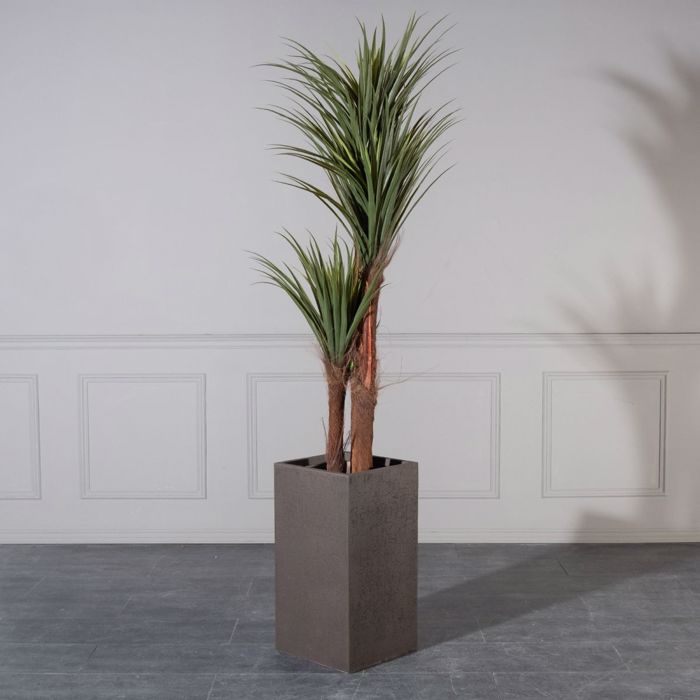Supergreens Γλάστρα Πήλινη Golden Καφέ Large 35x35x65cm C-0070-8 Supergreens Gastra Pilini Golden Kafe Large 35x35x65cm C-0070-8