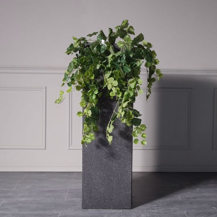 Supergreens Ανθοστήλη Πήλινη ''Terazzo'' Μαύρο Large 36x36x120cm C-6150-8 Supergreens Anthostili Pilini ''Terazzo'' Mavro Large 36x36x120cm C-6150-8