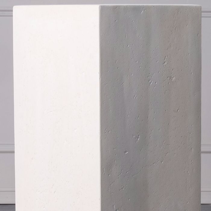 Supergreens Γλάστρα Πήλινη Κάθετη ''Rocky'' Γκρι Ανοιχτό Large 34x34x70cm C-8050-8 Supergreens Gastra Pilini Katheti ''Rocky'' Ggri Anoixto Large 34x34x70cm C-8050-8