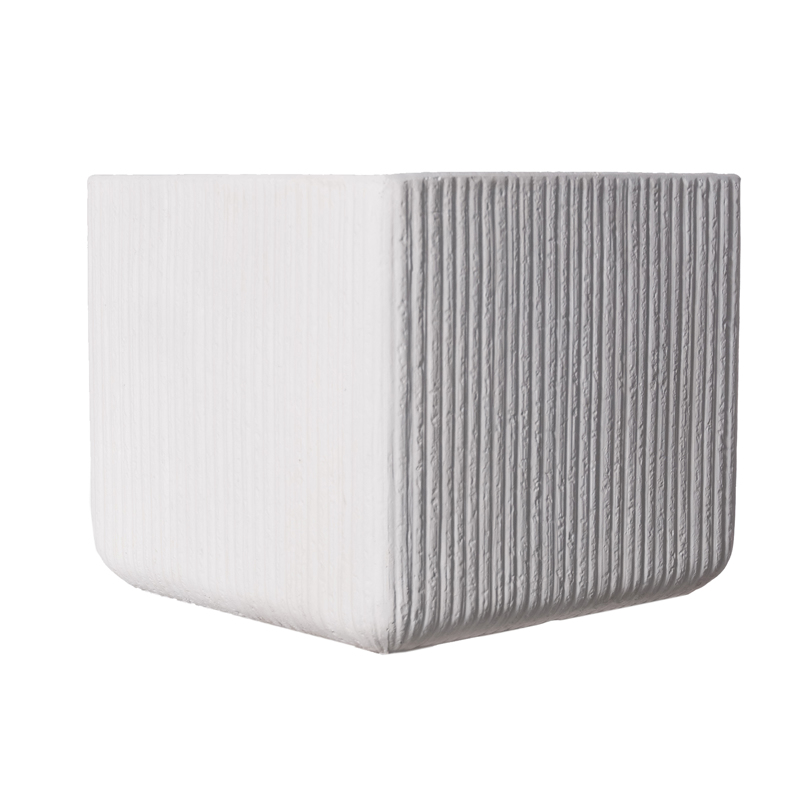 Γλάστρες - Ζαρντινιέρες agiovlasitishome - ΣΗΜΑΝΤΙΚΟ: Σε περίπτωση διαφοράς τιμής από το κατάστημα ισχύει παντα και μόνο η τιμή του καταστήματος Supergreens Γλάστρα Πήλινη Τετράγωνη ''Stripe'' Λευκή X