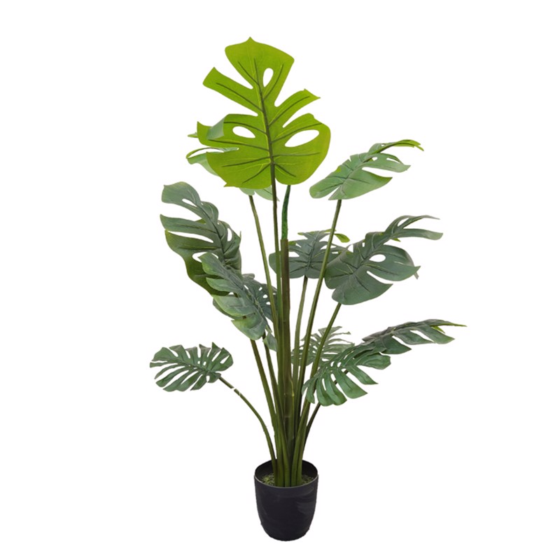 Γλάστρες - Ζαρντινιέρες agiovlasitishome - ΣΗΜΑΝΤΙΚΟ: Σε περίπτωση διαφοράς τιμής από το κατάστημα ισχύει παντα και μόνο η τιμή του καταστήματος Supergreens Τεχνητό Δέντρο Μονστέρα 120cm 0660-6