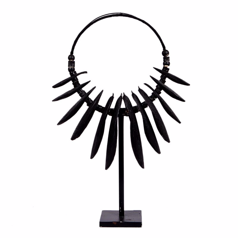 Διακοσμητικά Επιτραπέζια agiovlasitishome - ΣΗΜΑΝΤΙΚΟ: Σε περίπτωση διαφοράς τιμής από το κατάστημα ισχύει παντα και μόνο η τιμή του καταστήματος Supergreens Διακοσμητικό Κολιέ Κοχύλι σε Σταντ Μαύρο 75