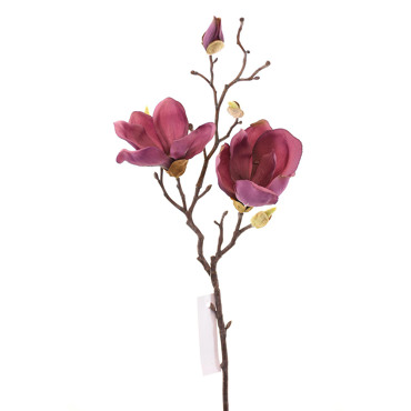 Supergreens Τεχνητό Κλωνάρι Μανόλια Σκούρο Μωβ 50cm 1380-7