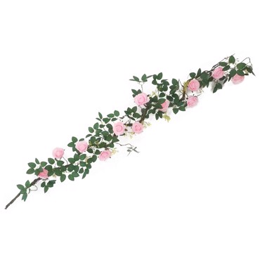 Supergreens Τεχνητή Γιρλάντα Τριαντάφυλλο Garden Ροζ 240cm 1881-7