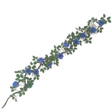 Supergreens Τεχνητή Γιρλάντα Τριαντάφυλλο Garden Μπλε 240cm 2881-7
