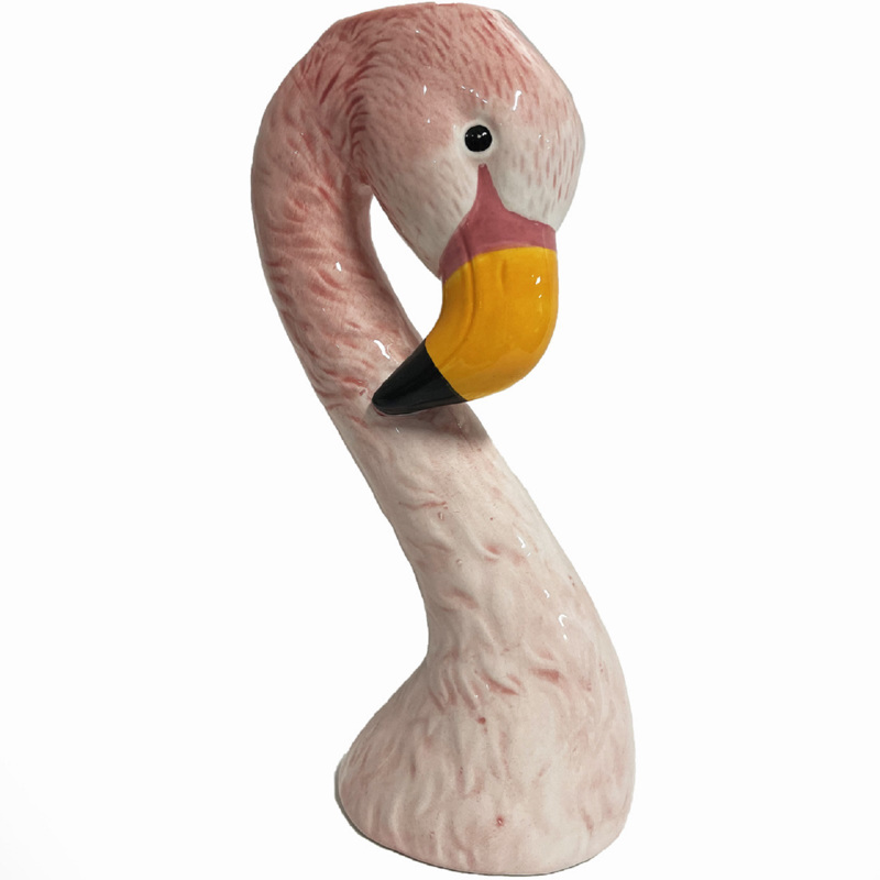 Γλάστρες - Ζαρντινιέρες agiovlasitishome - ΣΗΜΑΝΤΙΚΟ: Σε περίπτωση διαφοράς τιμής από το κατάστημα ισχύει παντα και μόνο η τιμή του καταστήματος Supergreens Κασπώ Κεραμικό Φλαμίνγκο Ροζ 13x8x25cm 2960