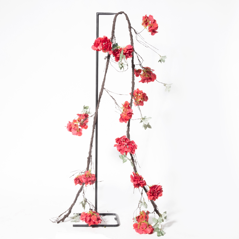 Supergreens Τεχνητή Γιρλάντα Ορτανσία Κόκκινη 300cm 316