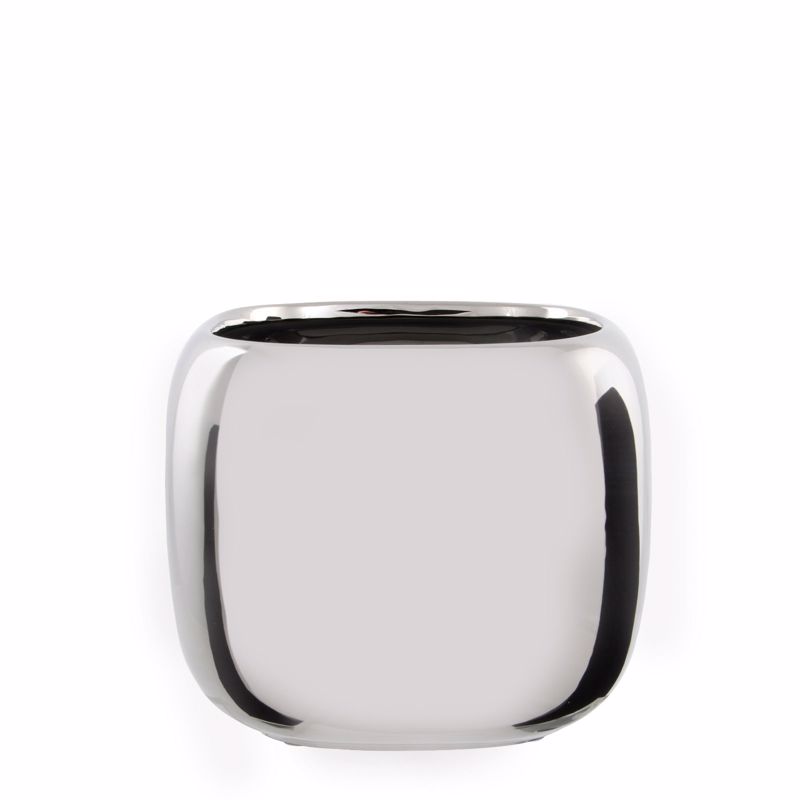 Γλάστρες - Ζαρντινιέρες agiovlasitishome - ΣΗΜΑΝΤΙΚΟ: Σε περίπτωση διαφοράς τιμής από το κατάστημα ισχύει παντα και μόνο η τιμή του καταστήματος Supergreens Κασπώ Κεραμικό Ασημί Φ17x14cm 3940-8