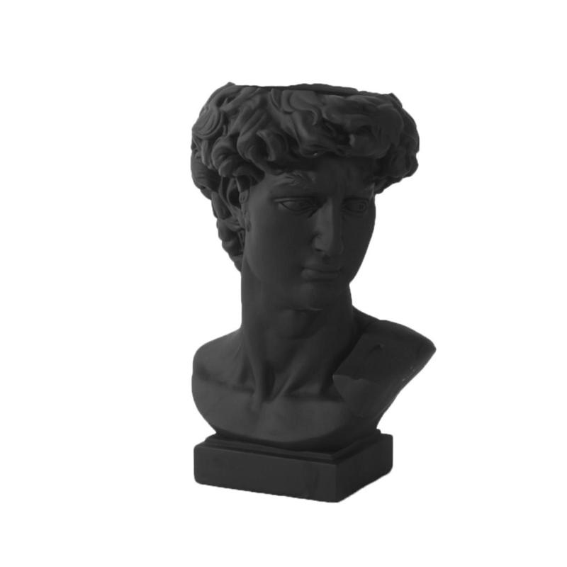 Γλάστρες - Ζαρντινιέρες agiovlasitishome - ΣΗΜΑΝΤΙΚΟ: Σε περίπτωση διαφοράς τιμής από το κατάστημα ισχύει παντα και μόνο η τιμή του καταστήματος Supergreens Κασπώ Κεραμικό Ανδρική Φιγούρα Μαύρο Φ41.5x