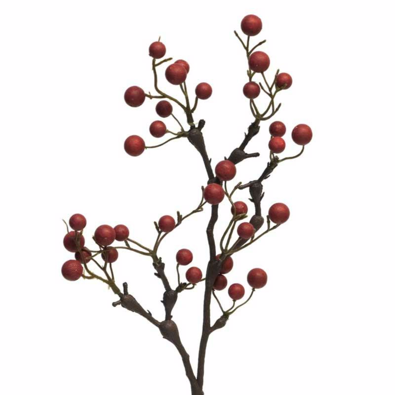 Γλάστρες - Ζαρντινιέρες agiovlasitishome - ΣΗΜΑΝΤΙΚΟ: Σε περίπτωση διαφοράς τιμής από το κατάστημα ισχύει παντα και μόνο η τιμή του καταστήματος Supergreens Τεχνητό Κλαδί Μούρο Κόκκινο 50cm 4670-7