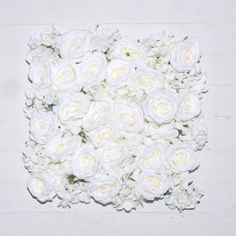 Supergreens Τεχνητή Φυλλωσιά Τριαντάφυλλο Λευκή 50x50cm