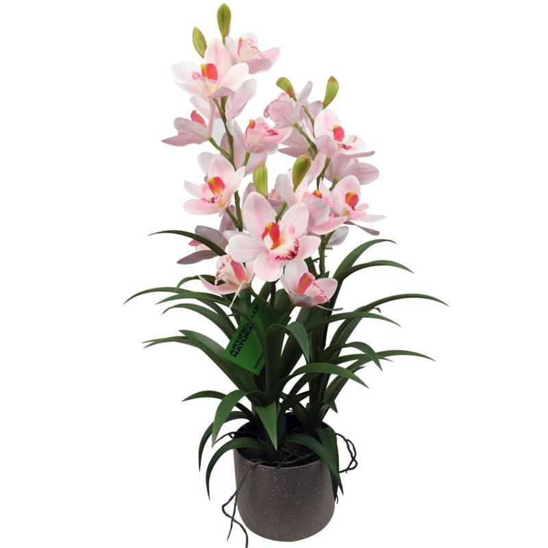 Γλάστρες - Ζαρντινιέρες agiovlasitishome - ΣΗΜΑΝΤΙΚΟ: Σε περίπτωση διαφοράς τιμής από το κατάστημα ισχύει παντα και μόνο η τιμή του καταστήματος Supergreens Τεχνητό Φυτό Ορχιδέα ''Cymbidium Orchid'' Ρ
