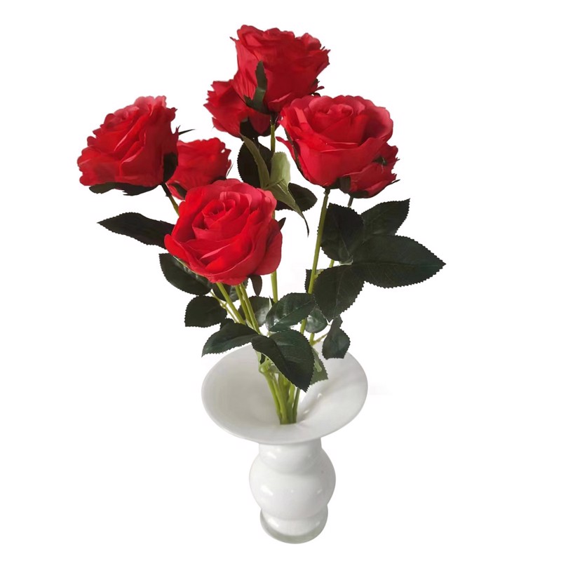 Supergreens Τεχνητό Μπουκέτο Τριαντάφυλλο Royal Κόκκινο 55cm 6781-7
