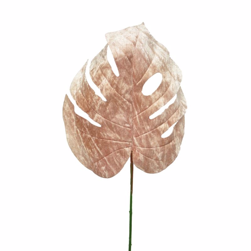 Supergreens Τεχνητό Φύλλο Μονστέρα Βελούδο Ροζ 73cm 6831-7