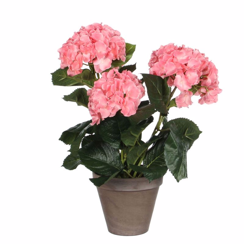 Supergreens Τεχνητό Φυτό Ορτανσία Ροζ σε Γλάστρα Φ35x40cm 7190-6