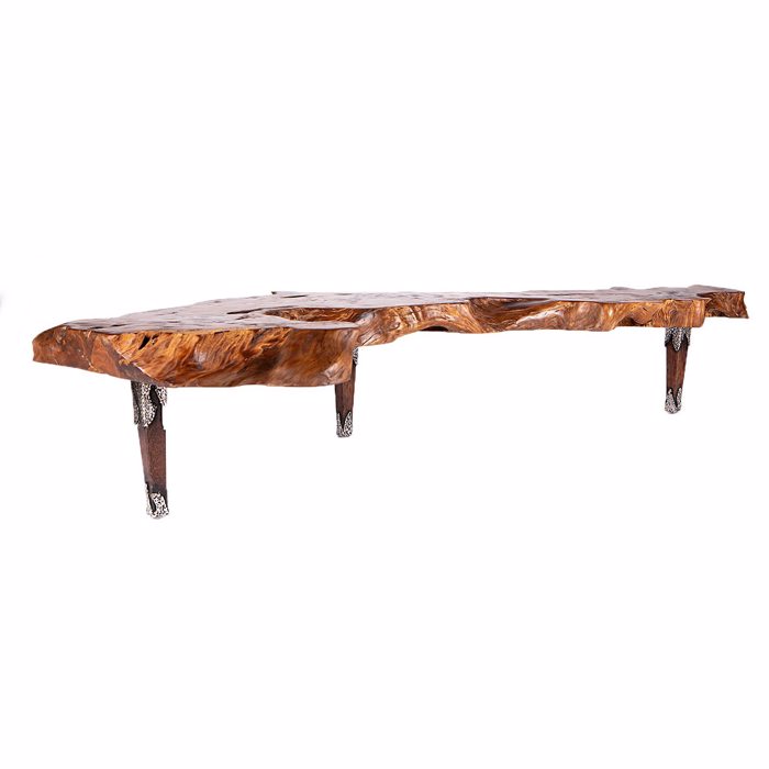 Supergreens Trapezi Saloniou Teak Kafe 250x50x45cm 7800-1
