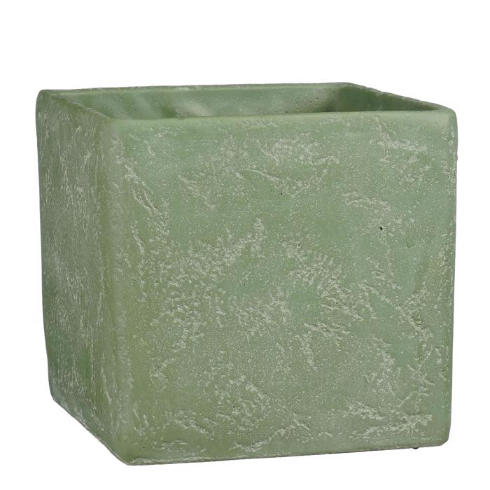 Supergreens Kaspo Tsimentenio Tetragno ''Jimmy'' Anoixto Prasino 21x21x20.5cm 8680-8