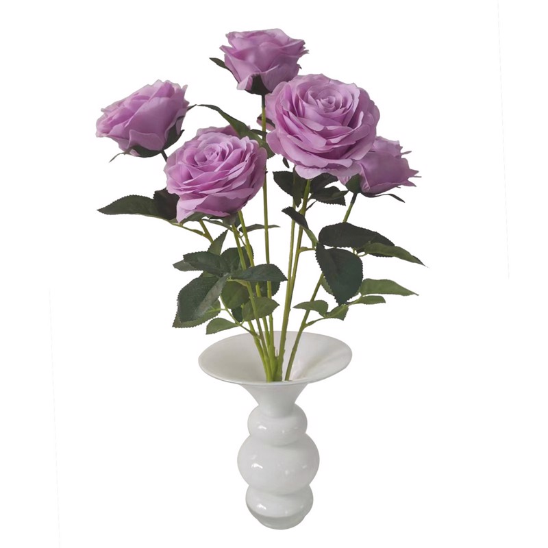 Γλάστρες - Ζαρντινιέρες agiovlasitishome - ΣΗΜΑΝΤΙΚΟ: Σε περίπτωση διαφοράς τιμής από το κατάστημα ισχύει παντα και μόνο η τιμή του καταστήματος Supergreens Τεχνητό Μπουκέτο Τριαντάφυλλα Royal Μωβ 55c