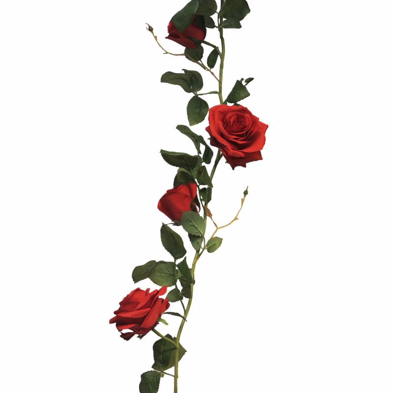 Supergreens Τεχνητή Γιρλάντα Τριαντάφυλλο Κόκκινη 145cm 9631-7