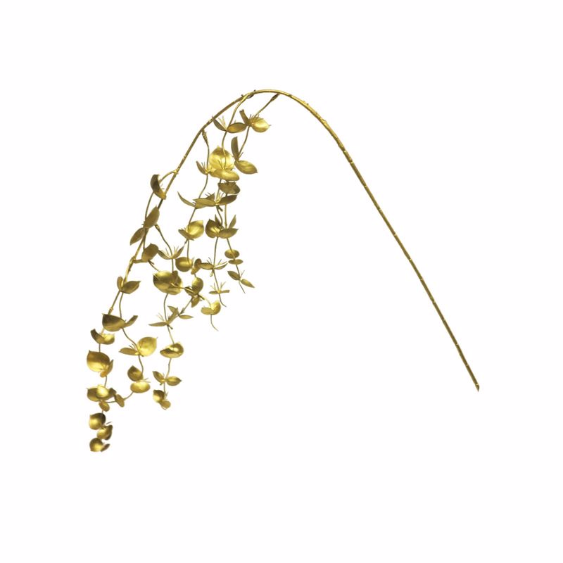 Supergreens Τεχνητό Κλαδί Φύλλο Τριανταφυλλιάς Χρυσό 125cm 9831-7