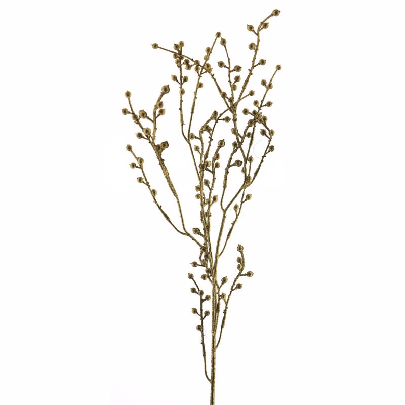 Γλάστρες - Ζαρντινιέρες agiovlasitishome - ΣΗΜΑΝΤΙΚΟ: Σε περίπτωση διαφοράς τιμής από το κατάστημα ισχύει παντα και μόνο η τιμή του καταστήματος Supergreens Τεχνητό Κλαδί Berry Χρυσό 73cm 9941-7