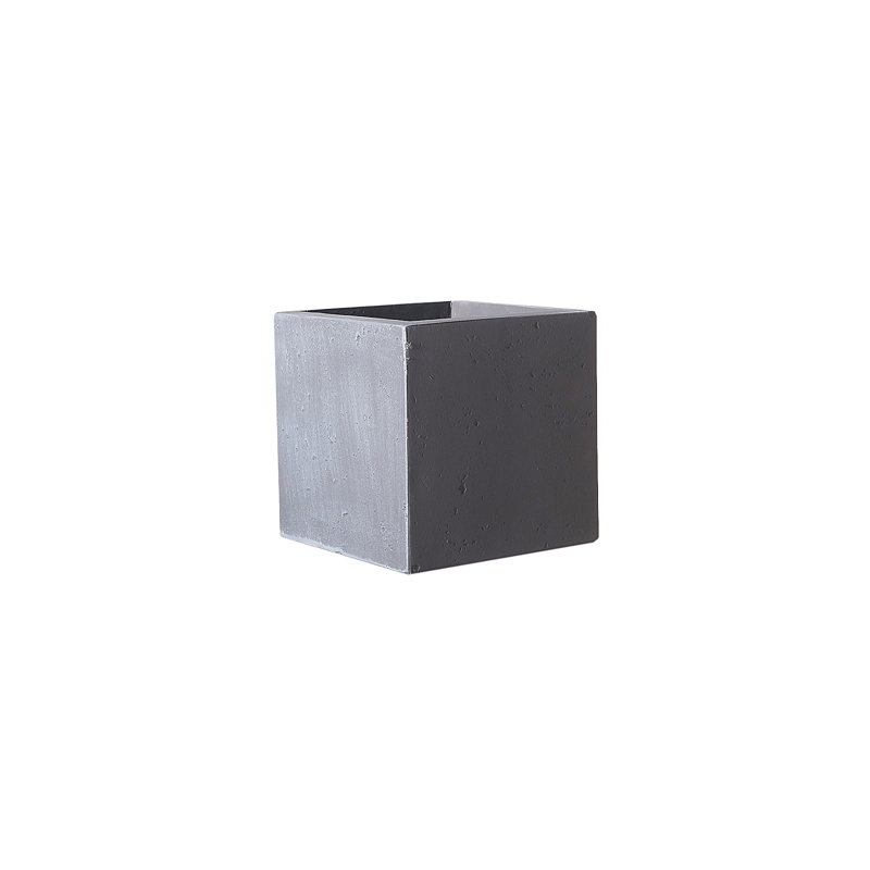 Supergreens Γλάστρα Πήλινη Τετράγωνη ''Rocky'' Γκρι Sma