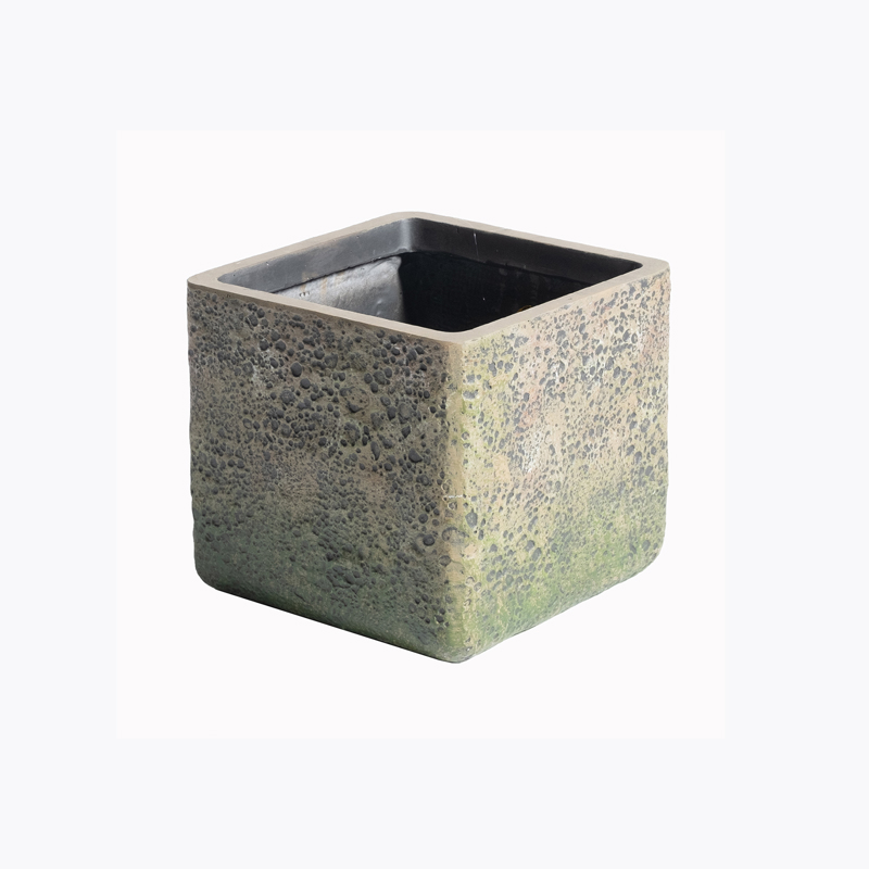 Supergreens Γλάστρα Πήλινη Τετράγωνη Βρύα 30x30x27 εκ. 