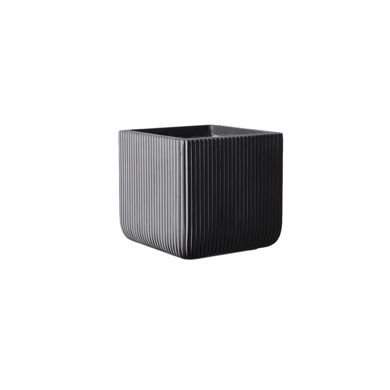 Γλάστρες - Ζαρντινιέρες agiovlasitishome - ΣΗΜΑΝΤΙΚΟ: Σε περίπτωση διαφοράς τιμής από το κατάστημα ισχύει παντα και μόνο η τιμή του καταστήματος Supergreens Γλάστρα Πήλινη Τετράγωνη ''Stripe'' Γκρι Me