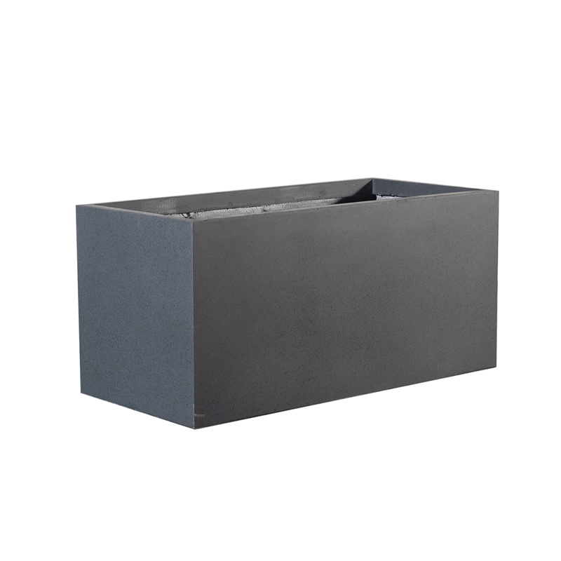 Supergreens Γλάστρα Πήλινη Ορθογώνια Solid Μαύρη Large 80x37x37cm C-2170-8