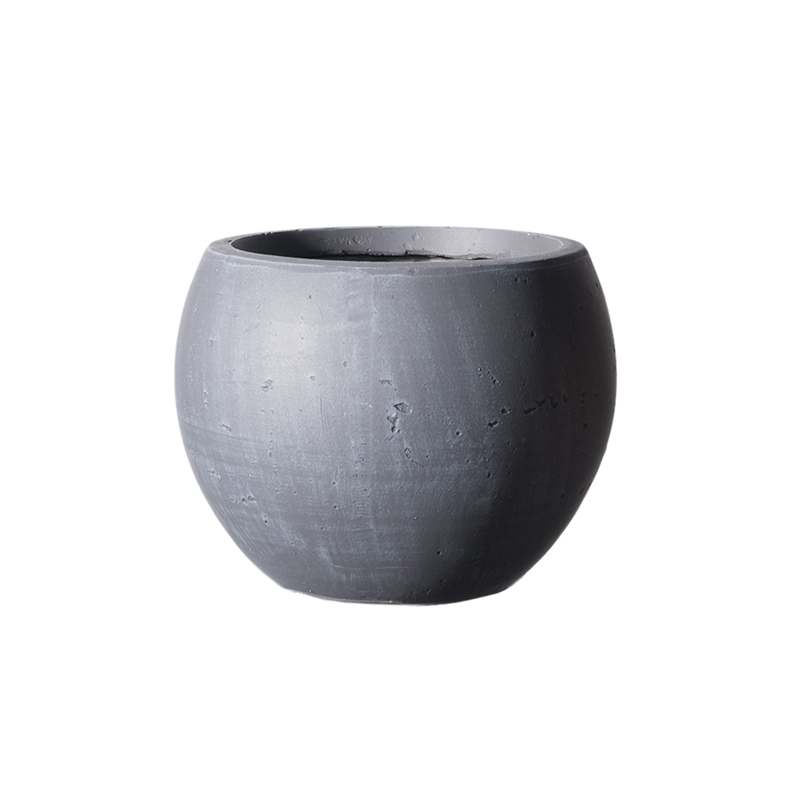 Γλάστρες - Ζαρντινιέρες agiovlasitishome - ΣΗΜΑΝΤΙΚΟ: Σε περίπτωση διαφοράς τιμής από το κατάστημα ισχύει παντα και μόνο η τιμή του καταστήματος Supergreens Γλάστρα Πήλινη Στρογγυλή ''Rocky'' Γκρι Φ55