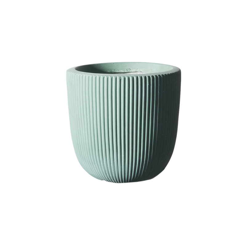 Supergreens Γλάστρα Πήλινη Στρογγυλή ''Stripe'' Βεραμάν