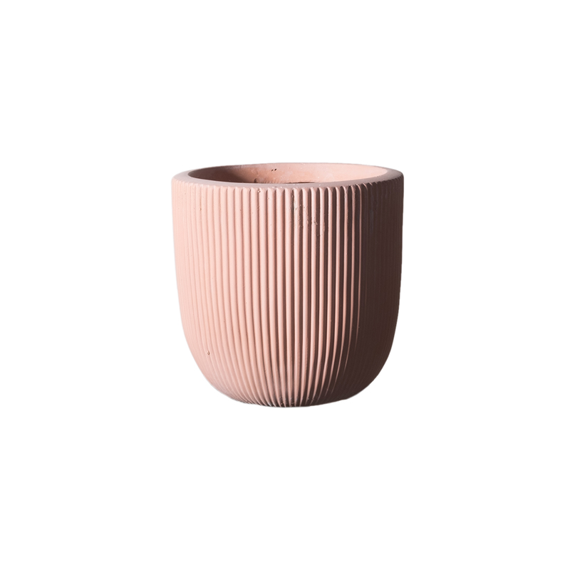 Γλάστρες - Ζαρντινιέρες agiovlasitishome - ΣΗΜΑΝΤΙΚΟ: Σε περίπτωση διαφοράς τιμής από το κατάστημα ισχύει παντα και μόνο η τιμή του καταστήματος Supergreens Γλάστρα Πήλινη Στρογγυλή ''Stripe'' Σομόν L
