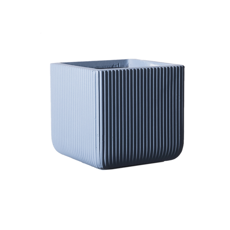 Γλάστρες - Ζαρντινιέρες agiovlasitishome - ΣΗΜΑΝΤΙΚΟ: Σε περίπτωση διαφοράς τιμής από το κατάστημα ισχύει παντα και μόνο η τιμή του καταστήματος Supergreens Γλάστρα Πήλινη Τετράγωνη ''Stripe'' Μπλε XL