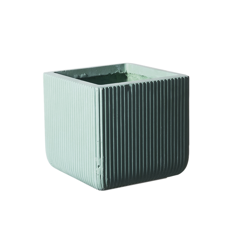 Supergreens - ΣΗΜΑΝΤΙΚΟ: Σε περίπτωση διαφοράς τιμής από το κατάστημα ισχύει παντα και μόνο η τιμή του καταστήματος Supergreens Γλάστρα Πήλινη Τετράγωνη ''Stripe'' Μέντα X