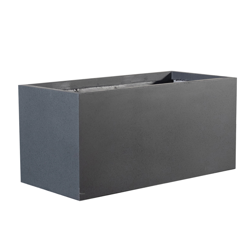 Supergreens Γλάστρα Πήλινη Ορθογώνια Solid Μαύρη XLarge