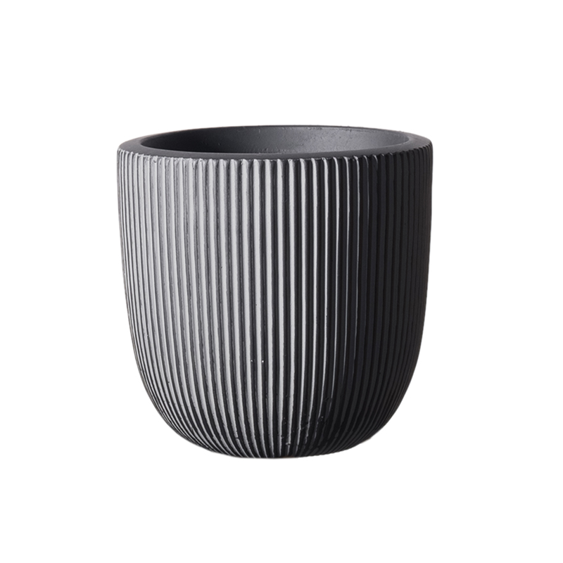 Γλάστρες - Ζαρντινιέρες agiovlasitishome - ΣΗΜΑΝΤΙΚΟ: Σε περίπτωση διαφοράς τιμής από το κατάστημα ισχύει παντα και μόνο η τιμή του καταστήματος Supergreens Γλάστρα Πήλινη Στρογγυλή ''Stripe'' Γκρι XL