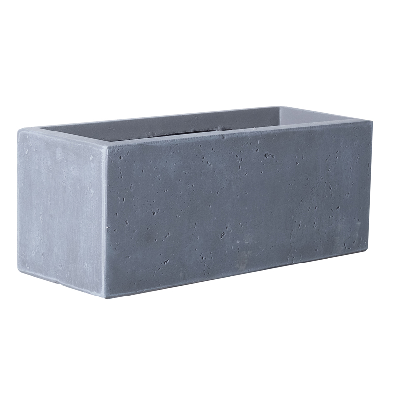 Supergreens Γλάστρα Πήλινη Ορθογώνια Moody Γκρι XLarge 