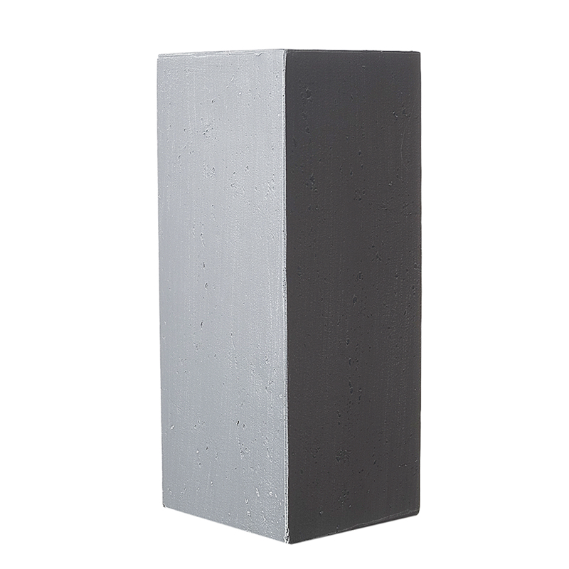Supergreens Γλάστρα Πήλινη Κάθετη ''Rocky'' Γκρι XLarge 41x41x80cm D-7050-8