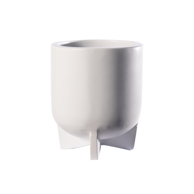 Γλάστρες - Ζαρντινιέρες agiovlasitishome - ΣΗΜΑΝΤΙΚΟ: Σε περίπτωση διαφοράς τιμής από το κατάστημα ισχύει παντα και μόνο η τιμή του καταστήματος Supergreens Γλάστρα Τσιμεντένια Στρογγυλή ''Nook'' Λευκ