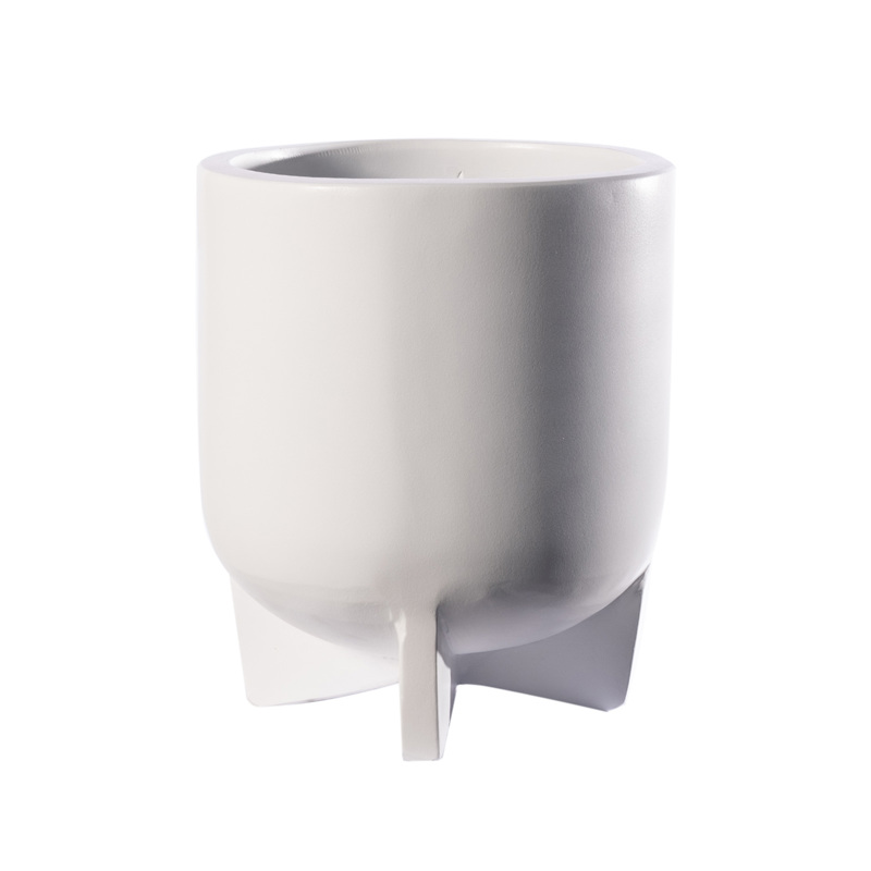 Γλάστρες - Ζαρντινιέρες agiovlasitishome - ΣΗΜΑΝΤΙΚΟ: Σε περίπτωση διαφοράς τιμής από το κατάστημα ισχύει παντα και μόνο η τιμή του καταστήματος Supergreens Γλάστρα Τσιμεντένια Στρογγυλή ''Nook'' Λευκ