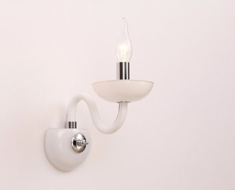 ACΑ Απλίκα Τοίχου Μέταλλο/Κρύσταλλο 'LUNARIA' Λευκό/Χρώμιο Ε14 22Χ30cm BLK82181WWC