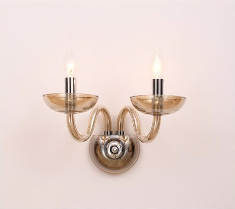 ACA Lighting - ΣΗΜΑΝΤΙΚΟ: Σε περίπτωση διαφοράς τιμής από το κατάστημα ισχύει παντα και μόνο η τιμή του καταστήματος ACΑ Απλίκα Τοίχου Δίφωτη Μέταλλο/Κρύσταλλο 'LUNARIA' Χρ