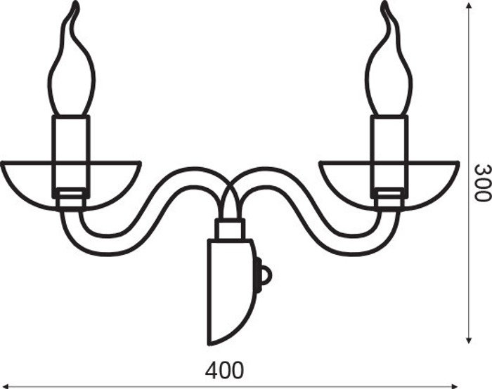ACA Aplika Toixou Difoti Metallo/Krustallo 'LUNARIA' Xromio/Lefko E14 40X30cm BLK82182WWC