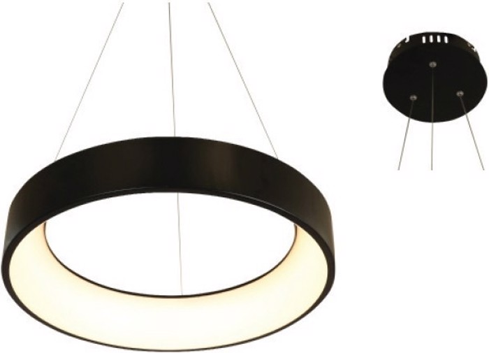 ACA Fotistiko Orofis Metallo 'APOLLO' Mavro LED F60X120cm BR81LEDP60BK