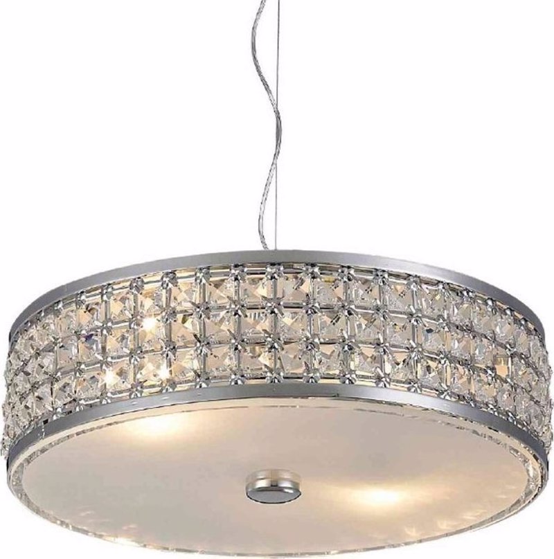 ACA Φωτιστικό Οροφής Τρίφωτο Μέταλλο/Κρύσταλλο 'ETNA' Χρώμιο Ε14 Φ31,5Χ10,5cm DLA619B2